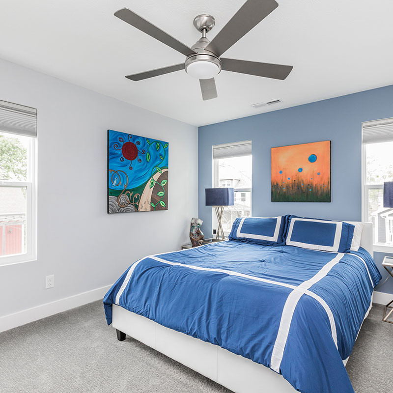 custom home bedroom