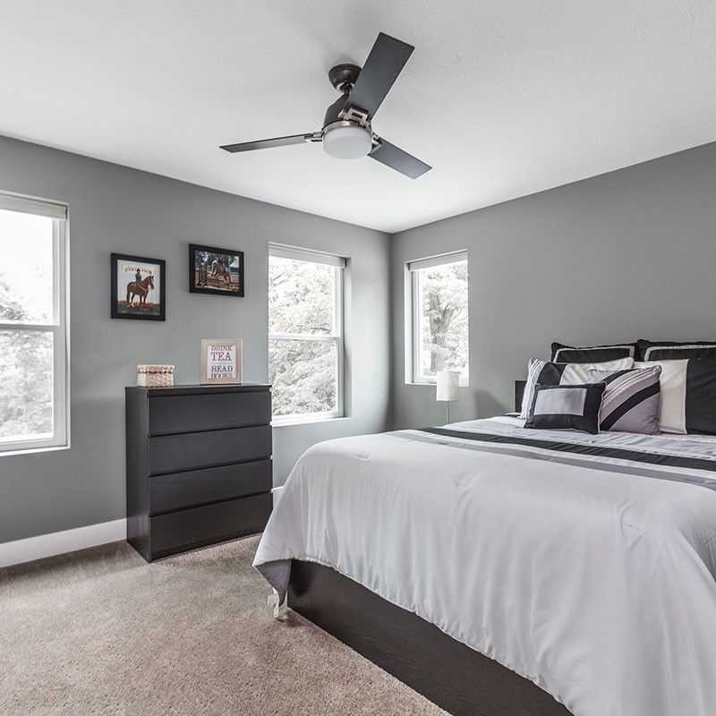 custom new home bedroom