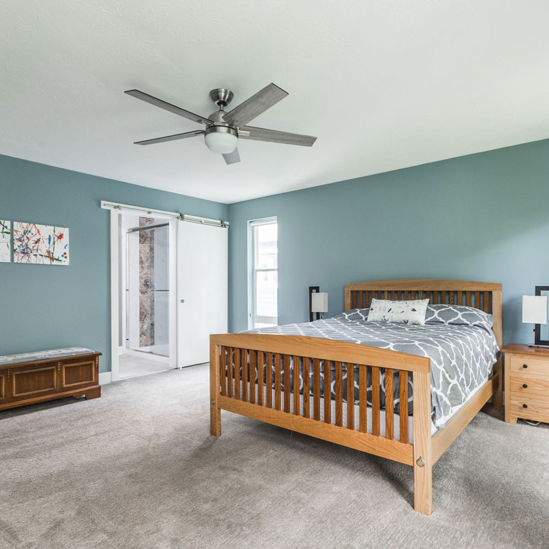 new built home bedroom